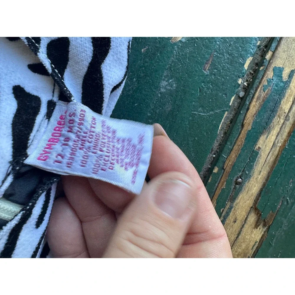 Gymboree Girls Zebra Print y2k Sleeveless Corduroy A-Line Dress ‎ 12-18M